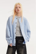 Relaxed Fit Cable Cardigan image 1