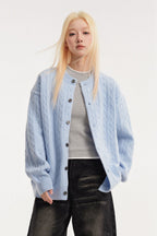 Relaxed Fit Cable Cardigan image 1