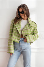 Plaid Wool Blend Blazer Coat image 2