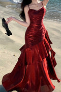 Satin Ruffle Trim Party Dress image 8