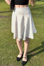 Polka Dot Mesh Layered Skirt image 1