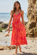 Floral Cami Pleated Print Maxi Dress image 1