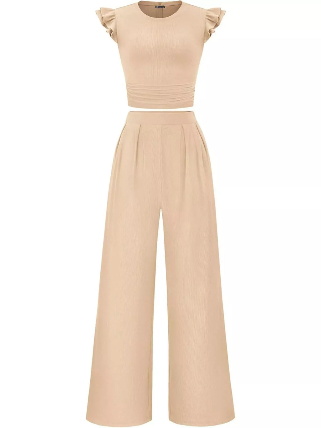 Margot Wide Leg Set detail view styled for Avrienne