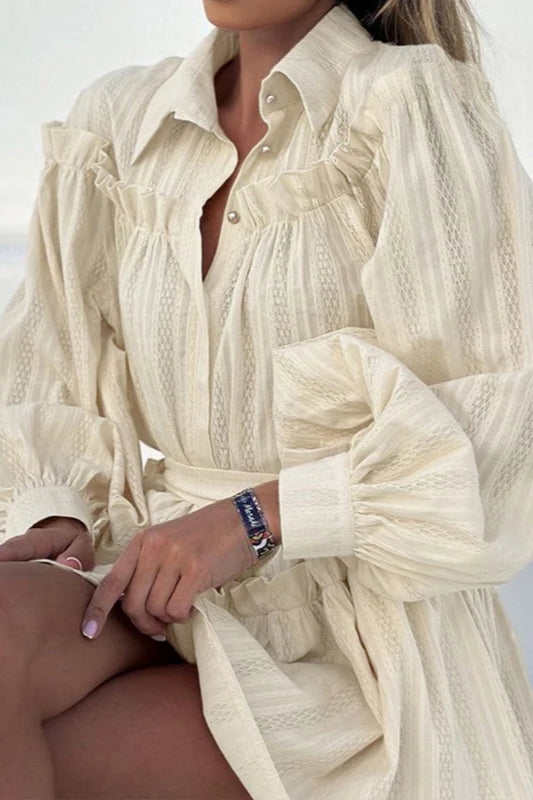 Elegant Lantern Sleeve Boho Dress image 3