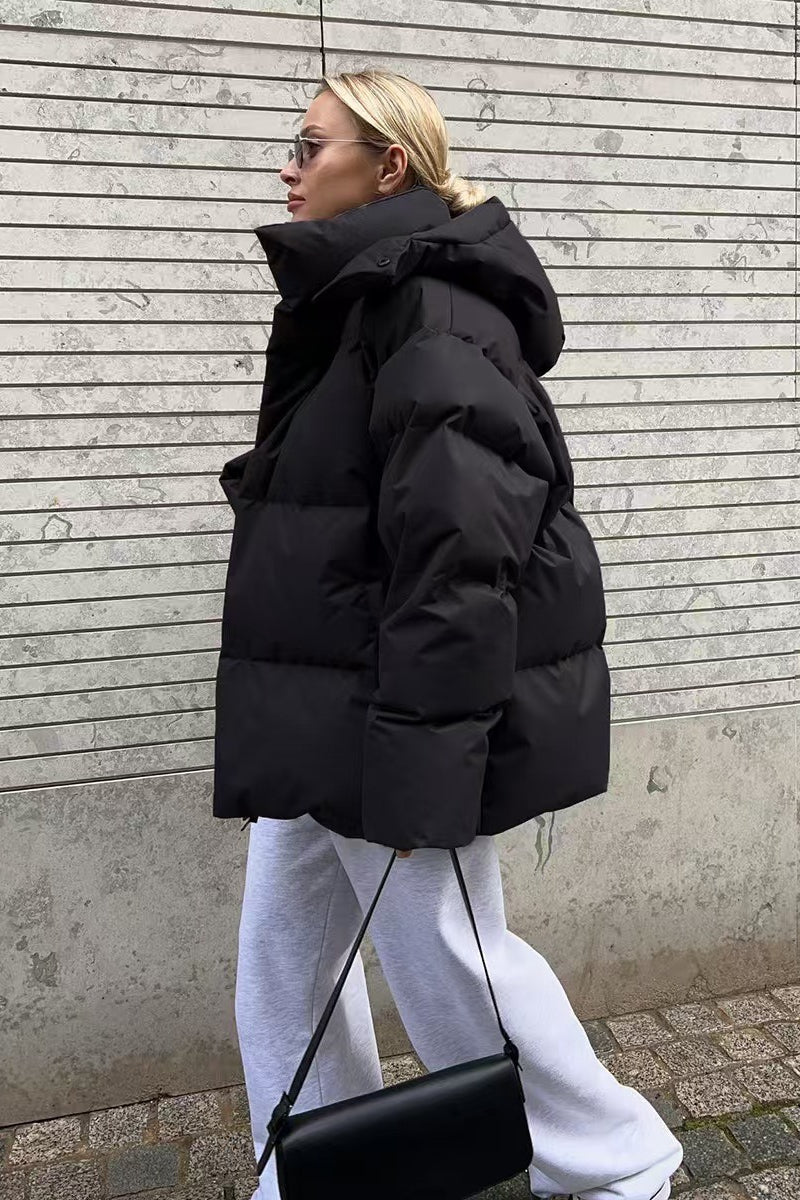 Heavy Duty Zipped Hooded Puffer Jacket image 19
