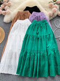 Soleil Eyelet Skirt styled for Avrienne