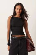 Minimal Asymmetrical Cropped Tank Top image 1
