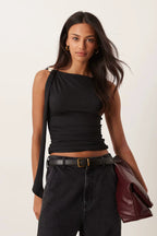 Minimal Asymmetrical Cropped Tank Top image 1