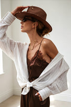 Chic V Neck Cami With Flowy Pants Two Piece Set image 6