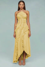 Ruched Halter Sexy Backless Maxi Dress image 5