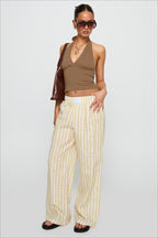 Colorblock Striped Wide-Leg Relaxed Pants image 7
