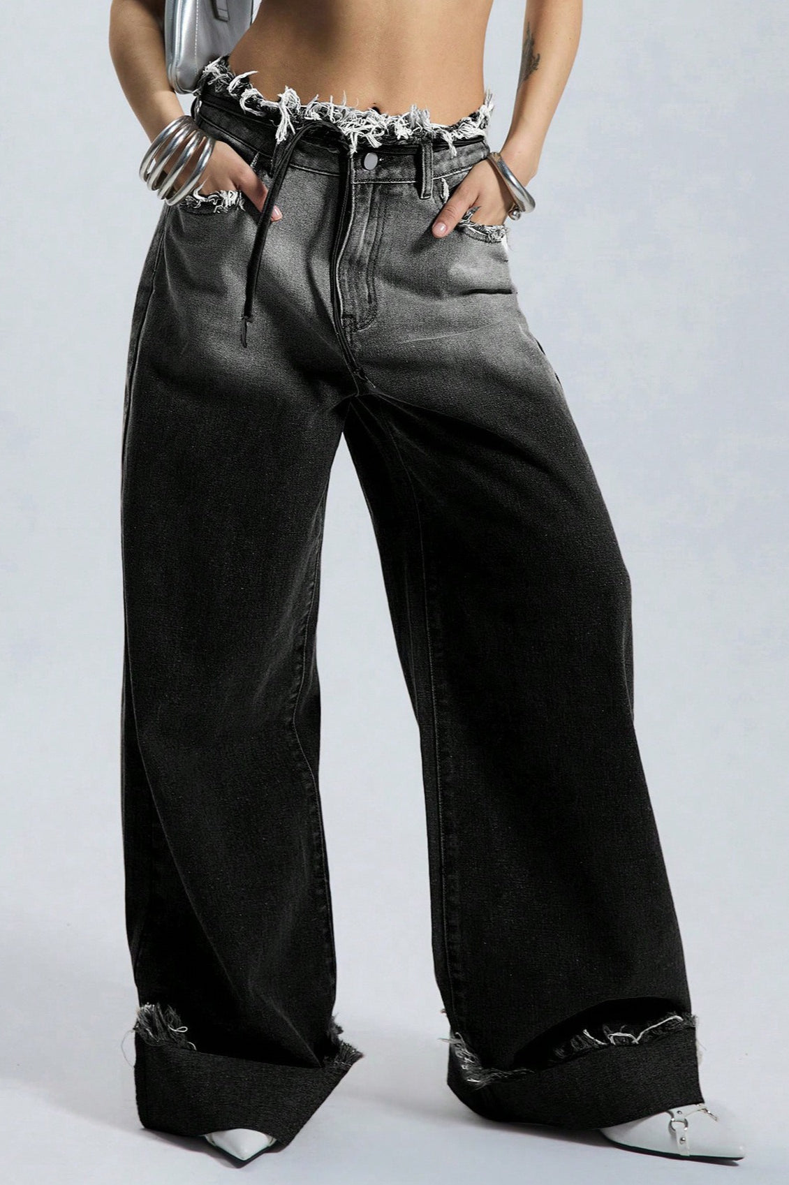 Ombre Low Rise Straight Leg Jeans image 5