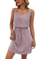 Rosalie Eyelet Dress detail view styled for Avrienne