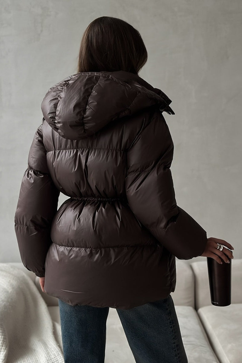 Adjustable Drawstring Hooded Puffer Jacket image 15