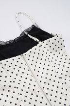 Sexy Lace Polka Dot Patchwork Slim Cami Top image 5