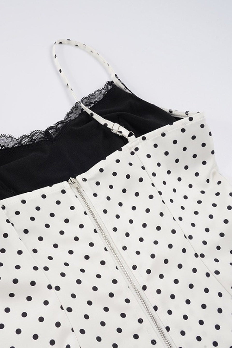 Sexy Lace Polka Dot Patchwork Slim Cami Top image 5