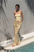Polka Dot Strapless Bodycon Maxi Dress image 1