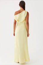 Solid Asymmetric Neckline Formal Dress image 12