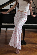Fresh Elegant Floral Slim Mermaid Skirt image 2