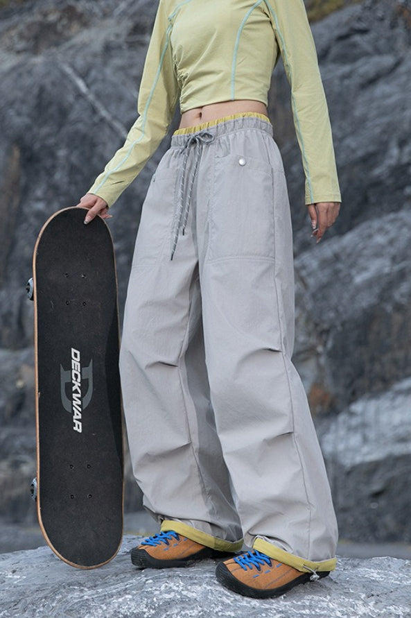 Quick Dry Cargo Wide Leg Cuffed Pants image 1