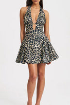 Bold Print Halter Neck Mini Dress image 1