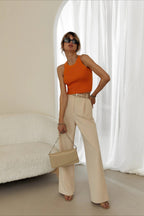 Solid Cropped Knit Top image 8