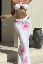 Floral Bandeau 3 Piece Bikini Set image 1