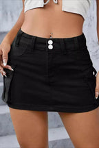 Cargo Street Solid Bodycon Skirt image 7