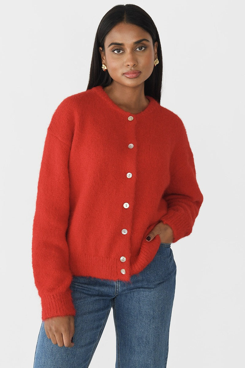 Solid Color Wool Blend Cardigan image 6