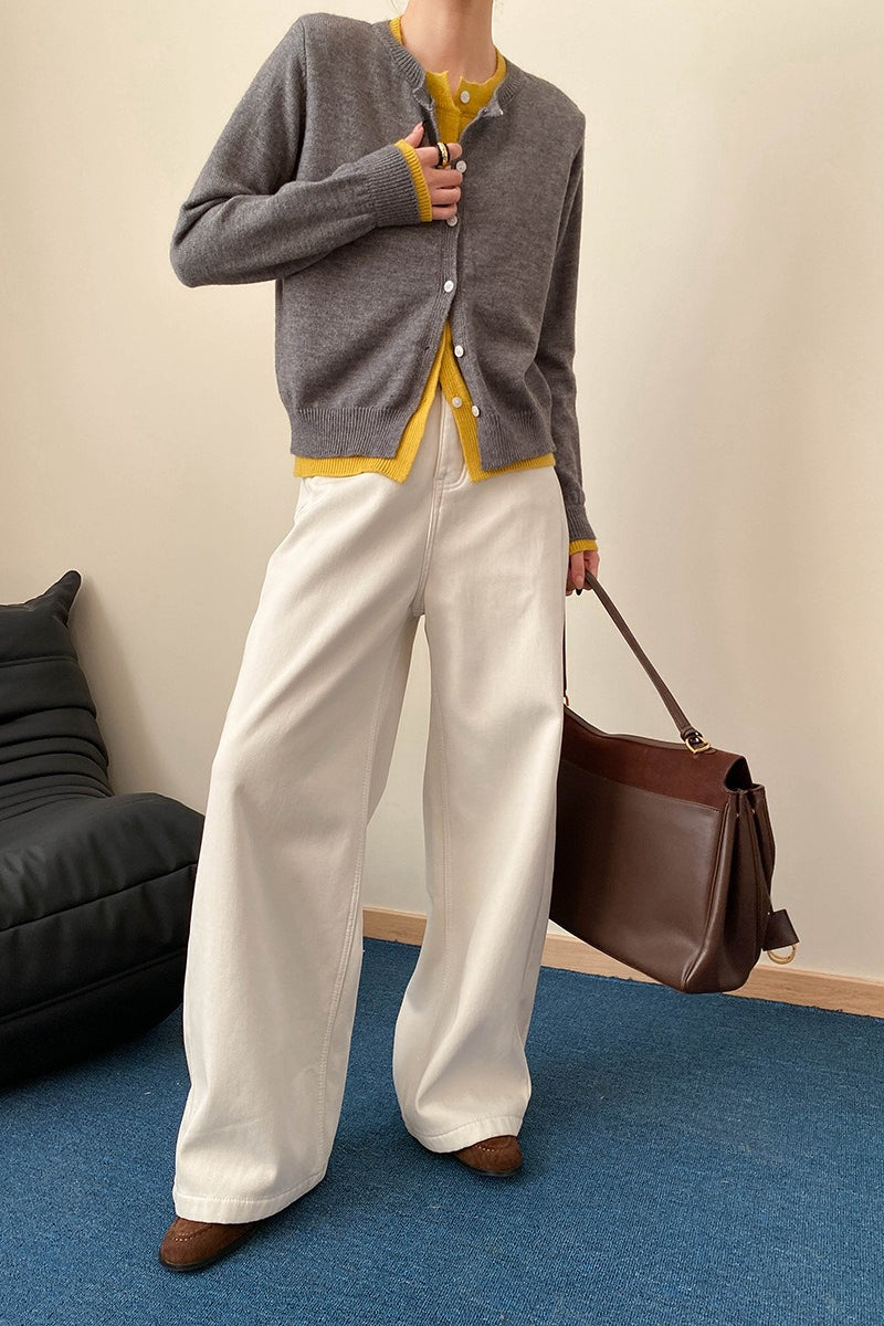 Contrast Panel Layering Cardigan image 6