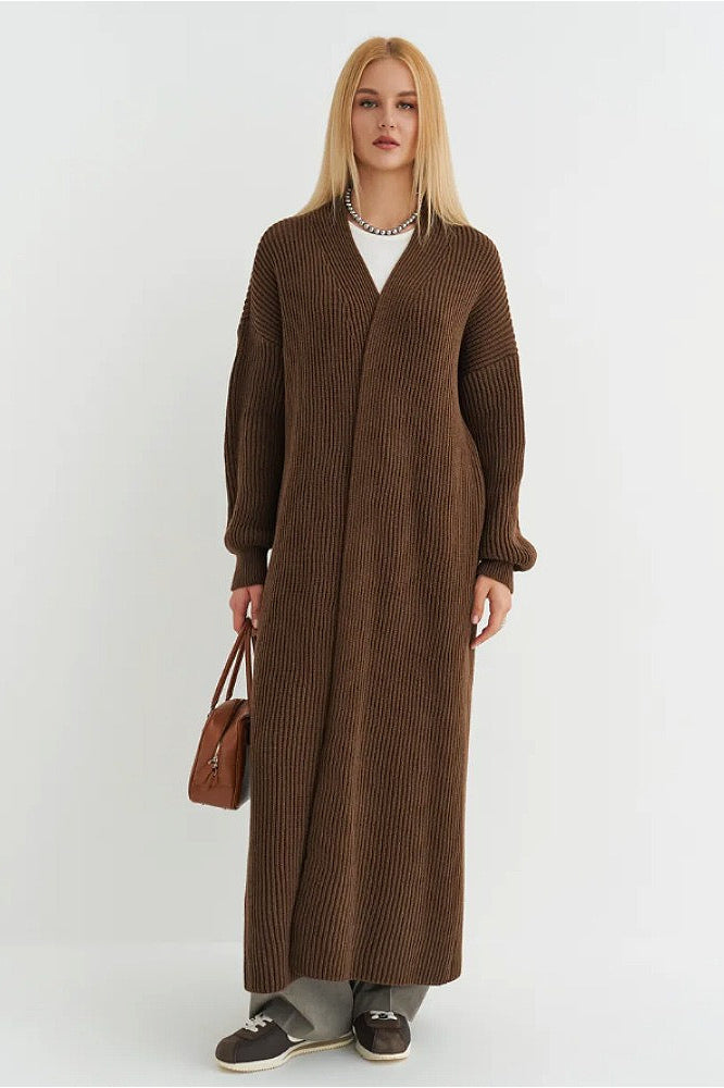 Oversized Long-Length Knit Cardigan image 2