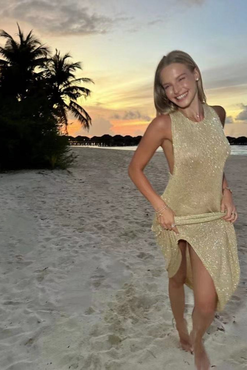 Sexy Shiny Sleeveless Backless Slim Maxi Dress image 10