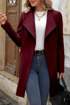 Wool Blend Mid-Length Single Breasted Coat image 7