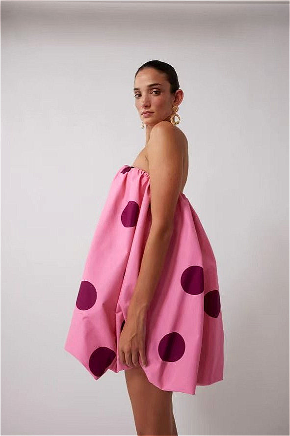 Sexy Polka Dot Strapless Bodycon Mini Dress image 2