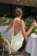 Ruffle Backless Chiffon Halter Top image 4