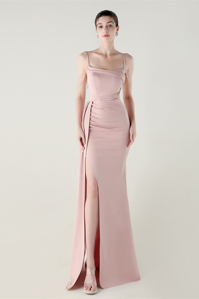 Satin Spaghetti Strap Mermaid Party Dress image 11