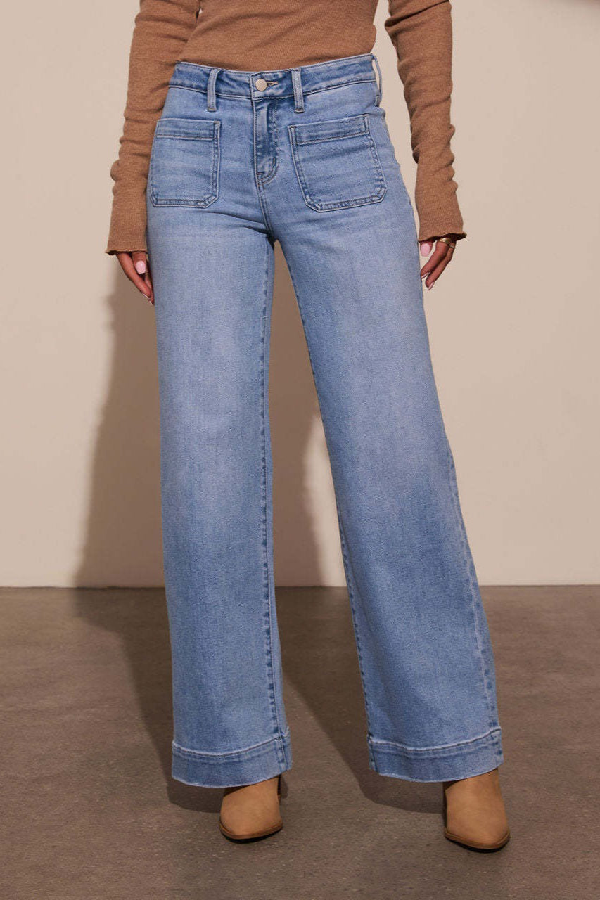 High Waist Wide Leg Vintage Jeans image 6