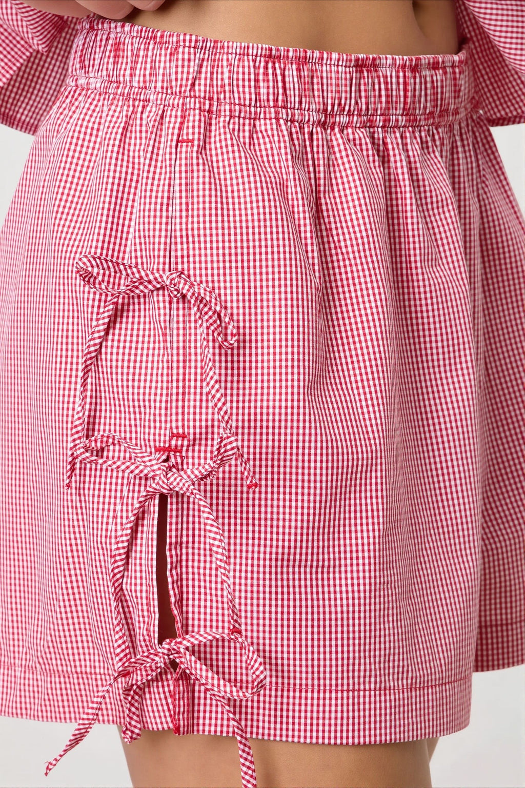 Casual Stripe Solid Drawstring Shorts image 5
