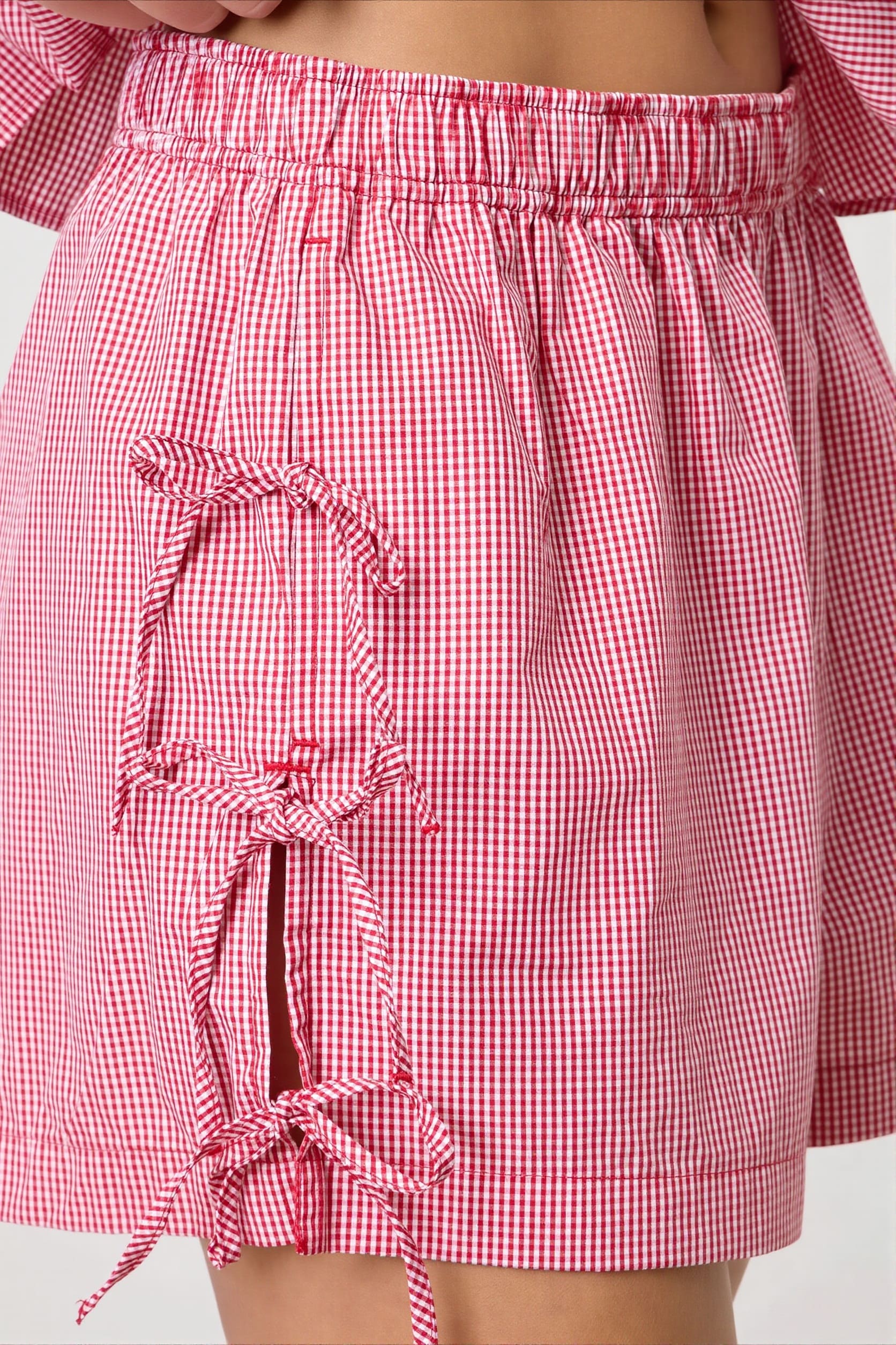 Casual Stripe Solid Drawstring Shorts image 5
