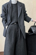 Wool Blend Relaxed Fit Blazer image 2
