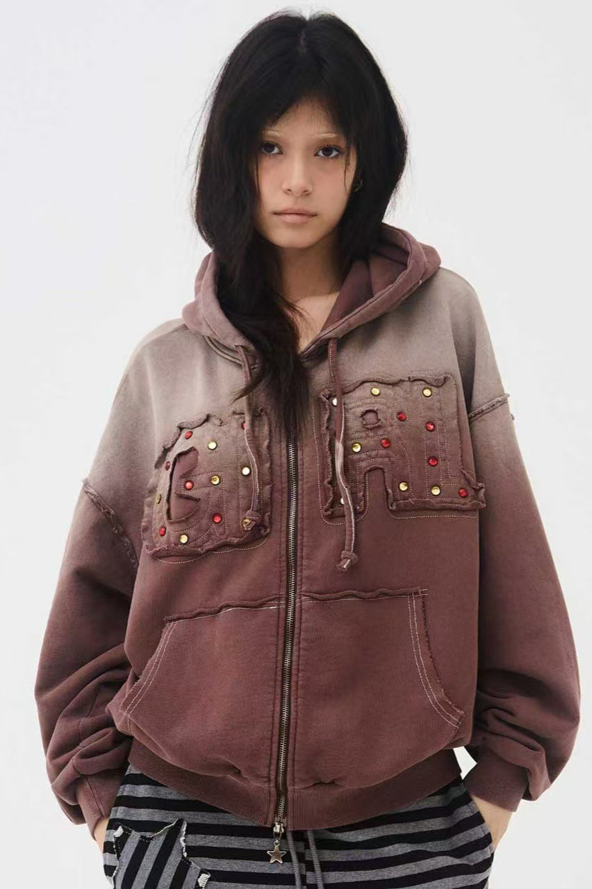 Vintage Washed Gradient Hoodie image 5
