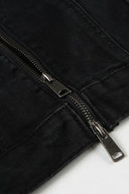 Black Washed Denim Jacket image 8