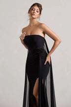 Strapless Floral Tie Maxi Dress image 9