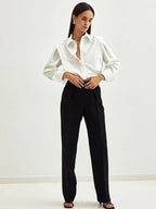 Structured Square Shoulder Panelled Blouse image 6