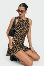 Leopard Print Sleeveless Mini Dress image 2