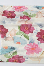 Color Block Floral Slim Strapless Blouse image 5