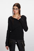 Cowl Neck Chic Fitted Knit Top image 7