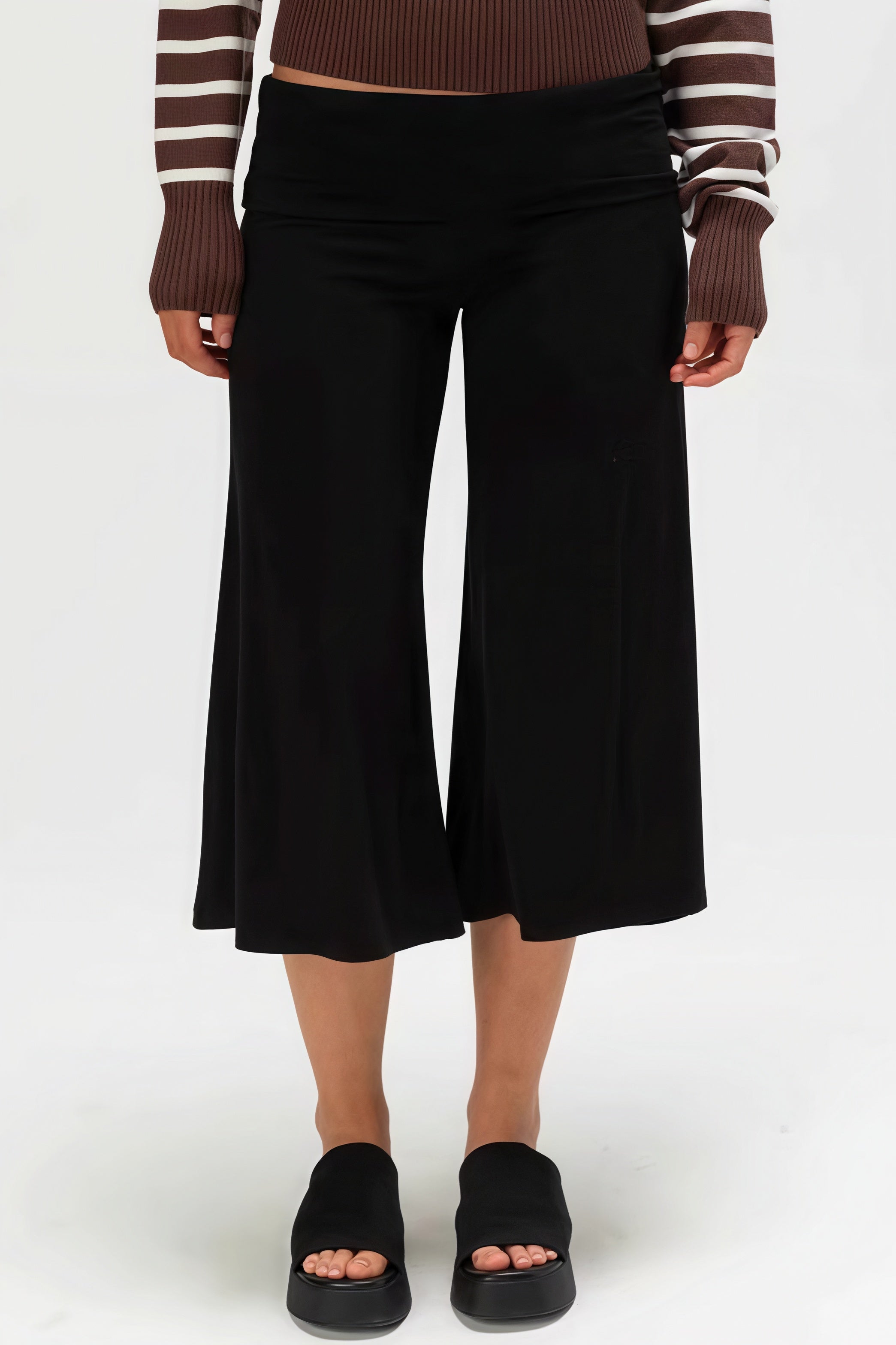 Solid Color High Waist Casual Pants image 6