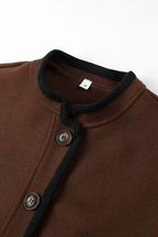 Wool Blend Colorblock Casual Coat image 4