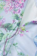 Ruched Split Spaghetti Strap Backless Floral Dress image 5
